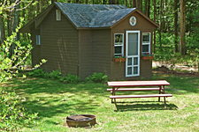 Maple Cabin Exterior at Ashuelot River Campground