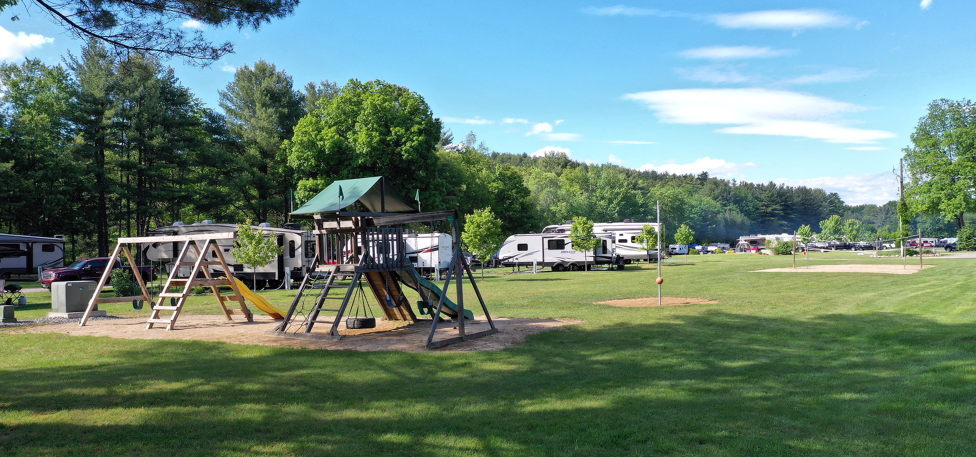 Playground with RV sites in the background